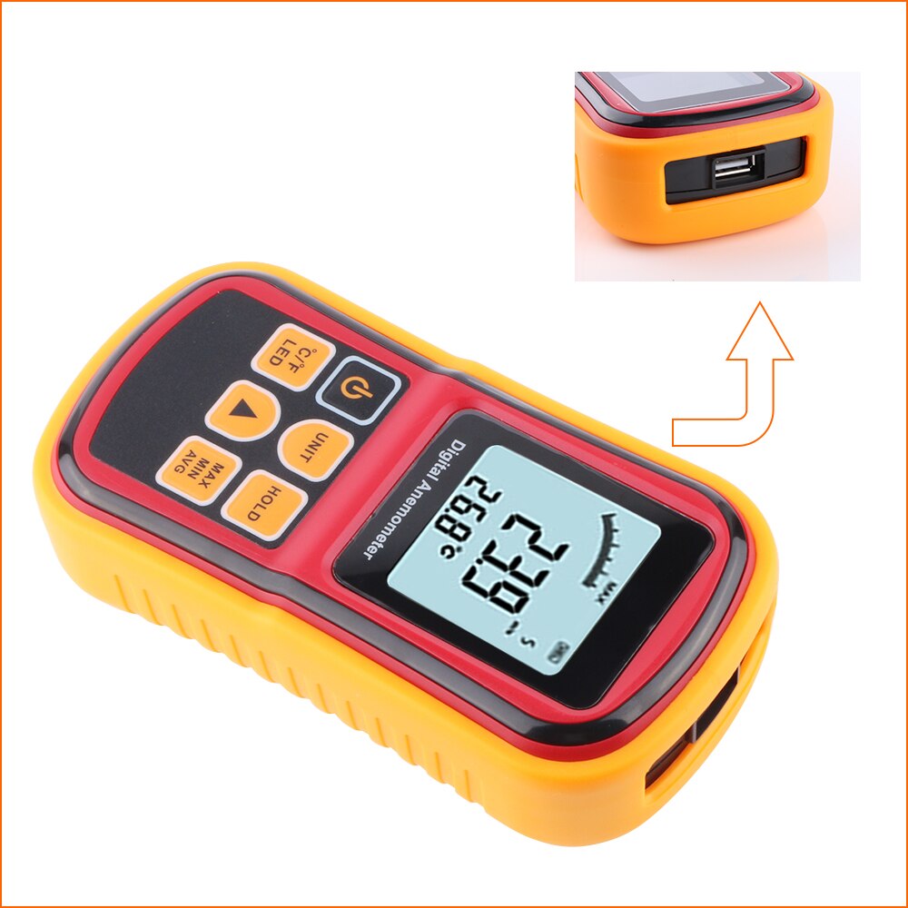 RZ Anemometer Wind Speed Sensor LCD Digital Wind Speed Meter Thermometer Portable 0~30m/s Anemometer Wind Speed Meter Anemometro