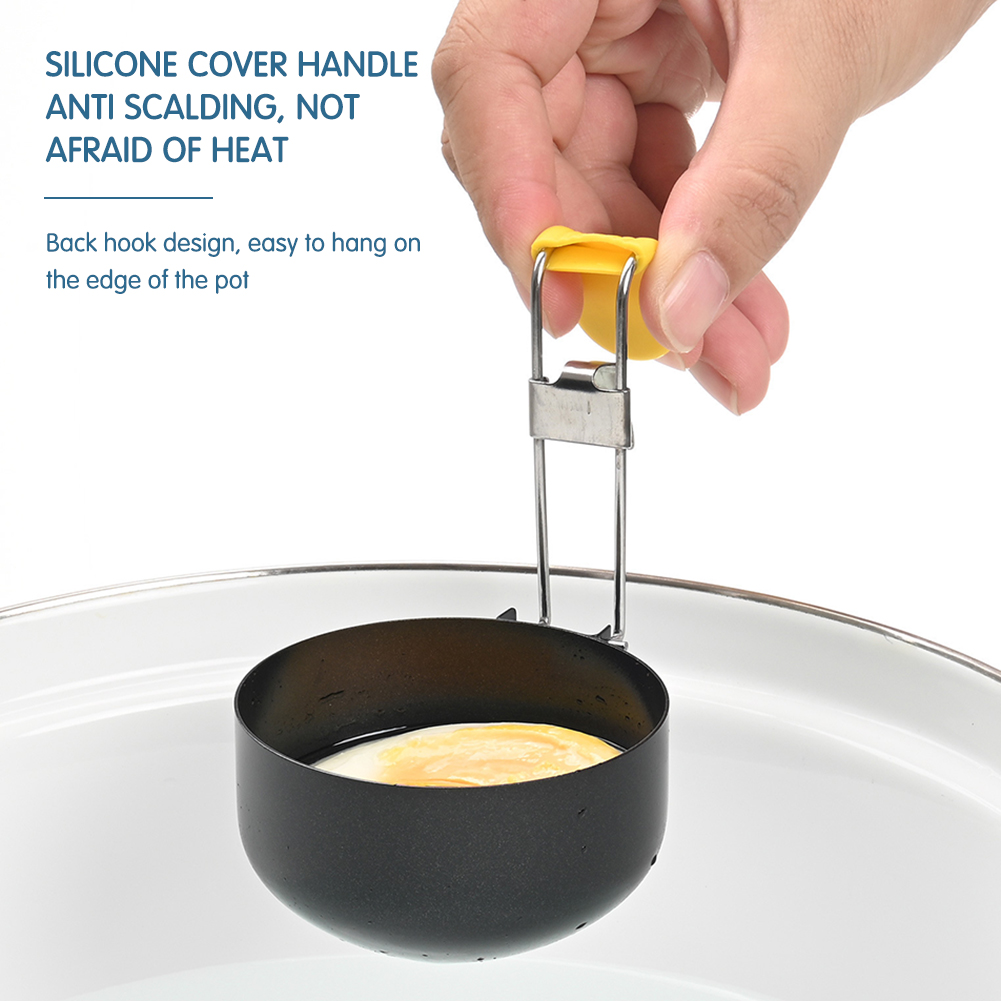 Steamer Egg Cooker Folding Nonstick Egg Poaching Cups Multi-purpose Single Egg Poachers Breakfast Essential for Home Cooking