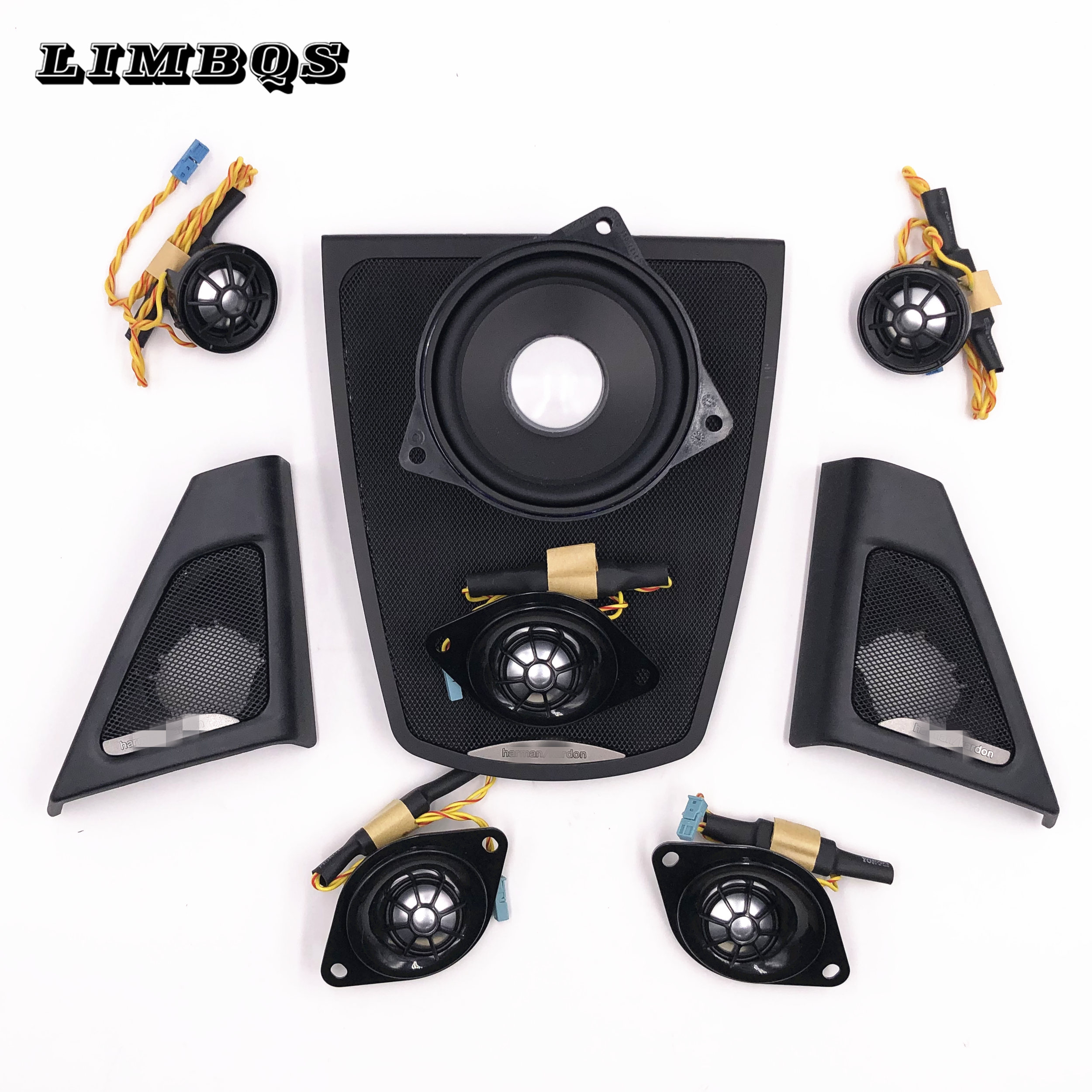 Center tweeter cover for f10 BMW 5 series horns front door speaker trim mid range speakers console dashboard audio treble bass