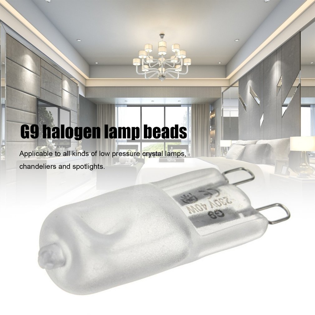 1Pcs G9 Eco Halogeen Lampen G9 220V 40W 3000K Warm Wit Gloeilampen Geplaatst kralen Kristallen Lamp Halogeenlamp