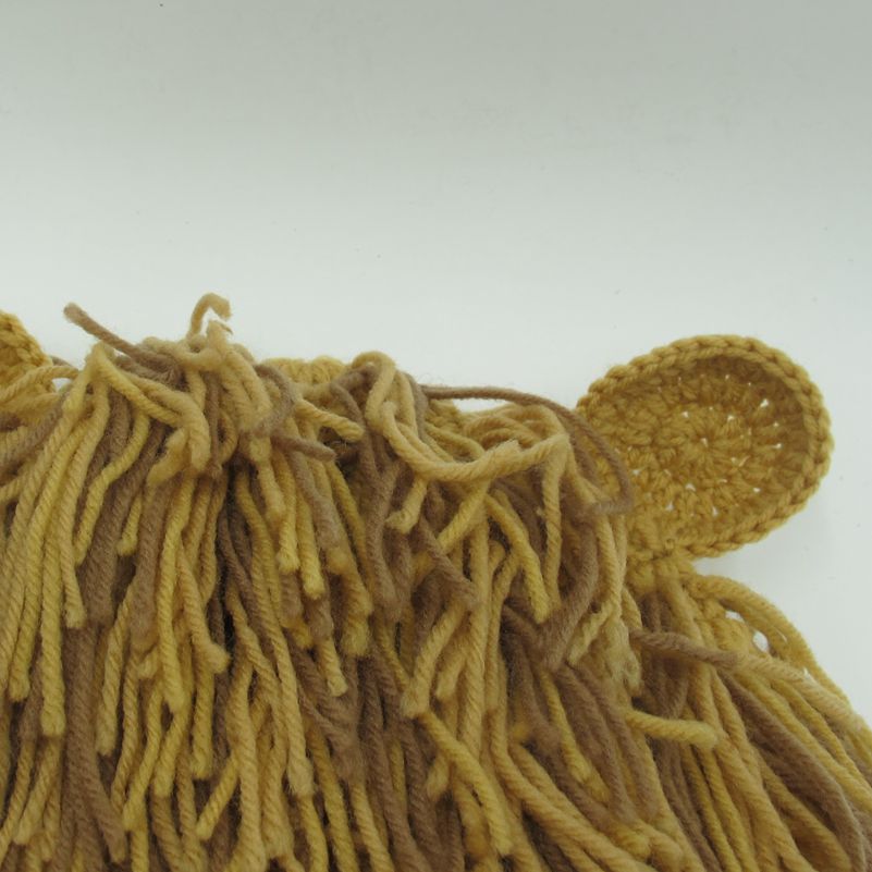 Herbst Winter Kinder Lion Hut Junge Mädchen Handgemachte Stricken Wolle Perücken Hut Baby Kinder Lion Kopf Hut Baby Lustige Halloween weihnachten