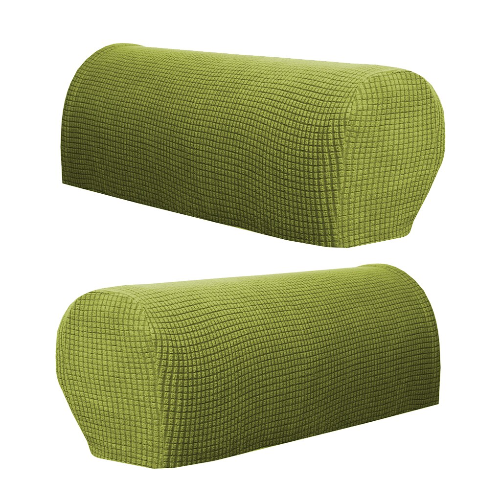 2pcs Universal Furniture Armrest Covers Sofa Couch Chair Arm Protectors: Green