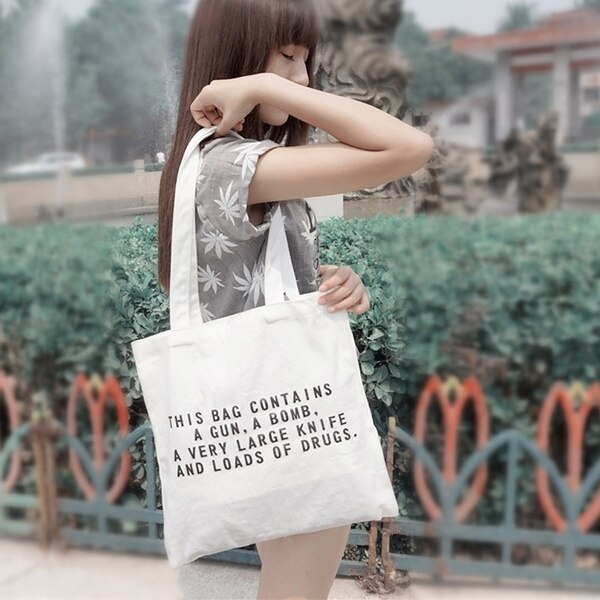 DEZE Tas Bevat Schoudertassen Pure Kleur Letters Canvas Tas Stijlvolle Shopping tassen Student Crossbody slogan mode Tas