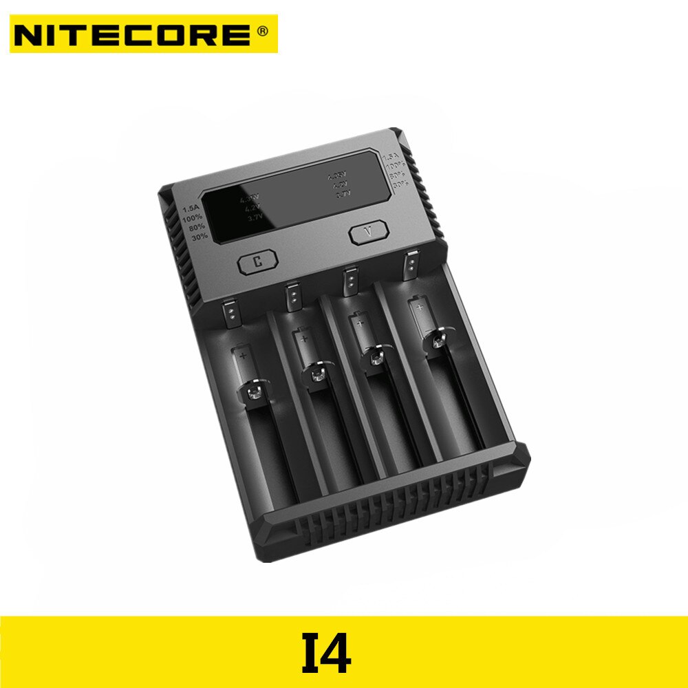 Golisi I4 ladegerät 2A schnelle Ladung Intelligente LCD Ladegerät schnell Ladung Für 18650 21700 26650 Li-Ion Ni-Mh Ni-CD AAA Batterie