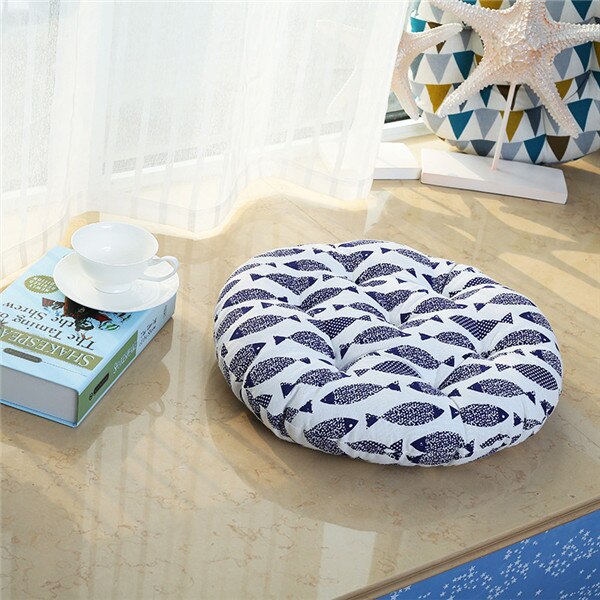40Cm Modern Lounger Minimalism Floor Cushions Round Comfortable Print Flower Seat For Kids Home Office Soft Pillow: 11