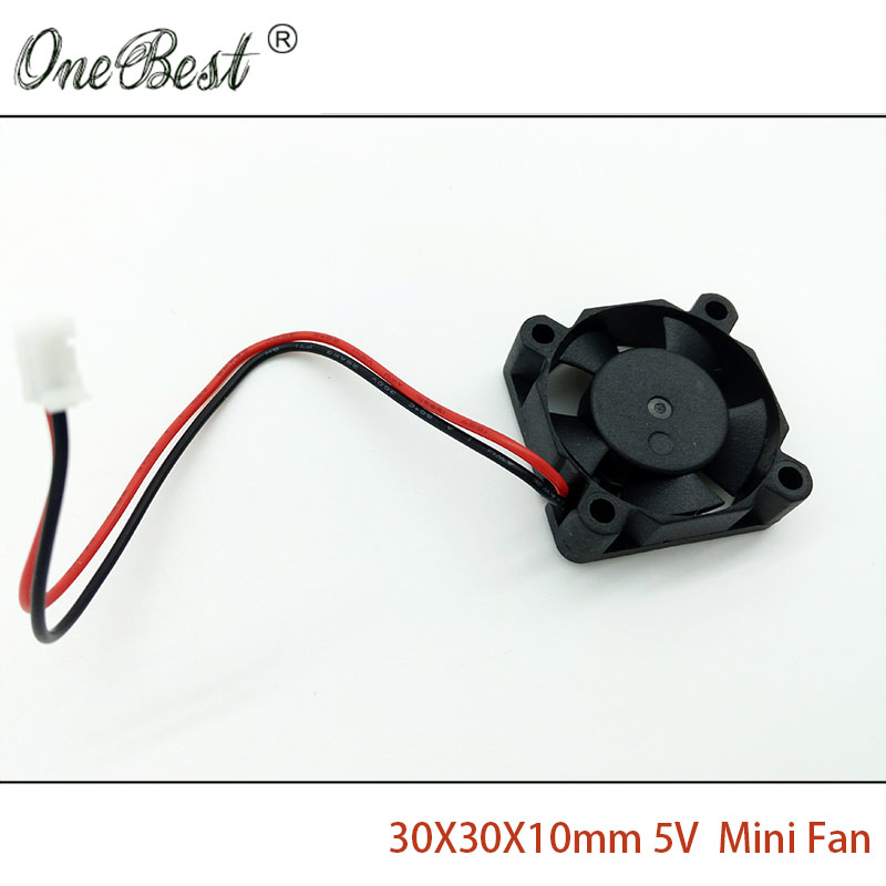 30X30X10mm Mini Brushless Fan DC 5V 3cm 30mm Small Power Supply Cooling Fan 3010 Fan PH2.0-2Pin Length 130mm