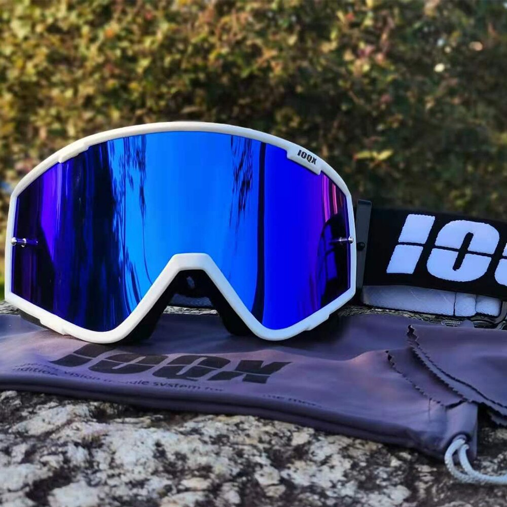 Ioqx Crossmotor Goggles Uv-bescherming Motocross Bril Atv Off Road Skiën Fietsen Lens Sunglass Outdoor Sport Helm Maskers: white 22