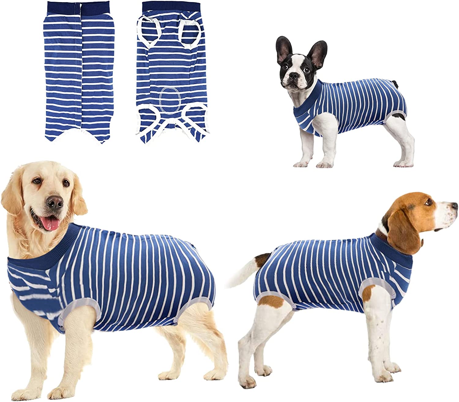 Body Post-Operative Recovery Suit for Dogs Pet Abdominal Wound After Surgery Wear Surgical Clothes for Small Medium Large Dogs: S / black