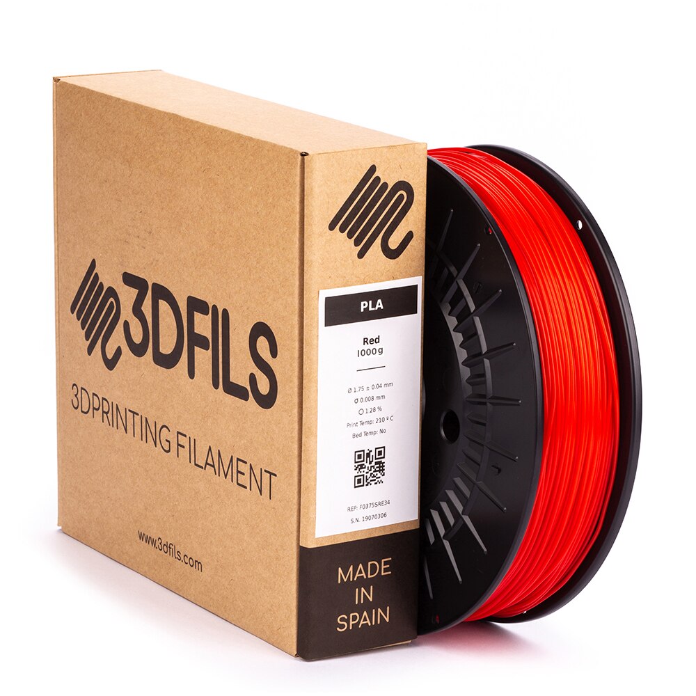 Filament 3DFILS-PLA pour impression 3D PLA INGEO 3D850: 1.75mm, 1 Kg: Red