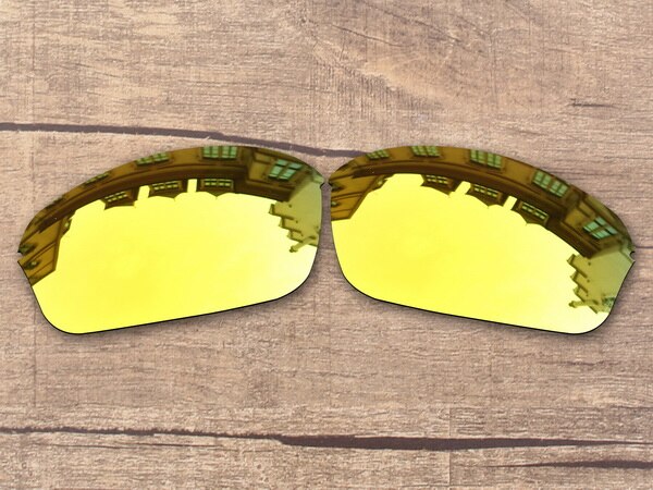Vonxyz 20+ Color Choices Polarized Replacement Lenses for-Oakley Half Wire 2.0 Frame: 24K Mirror