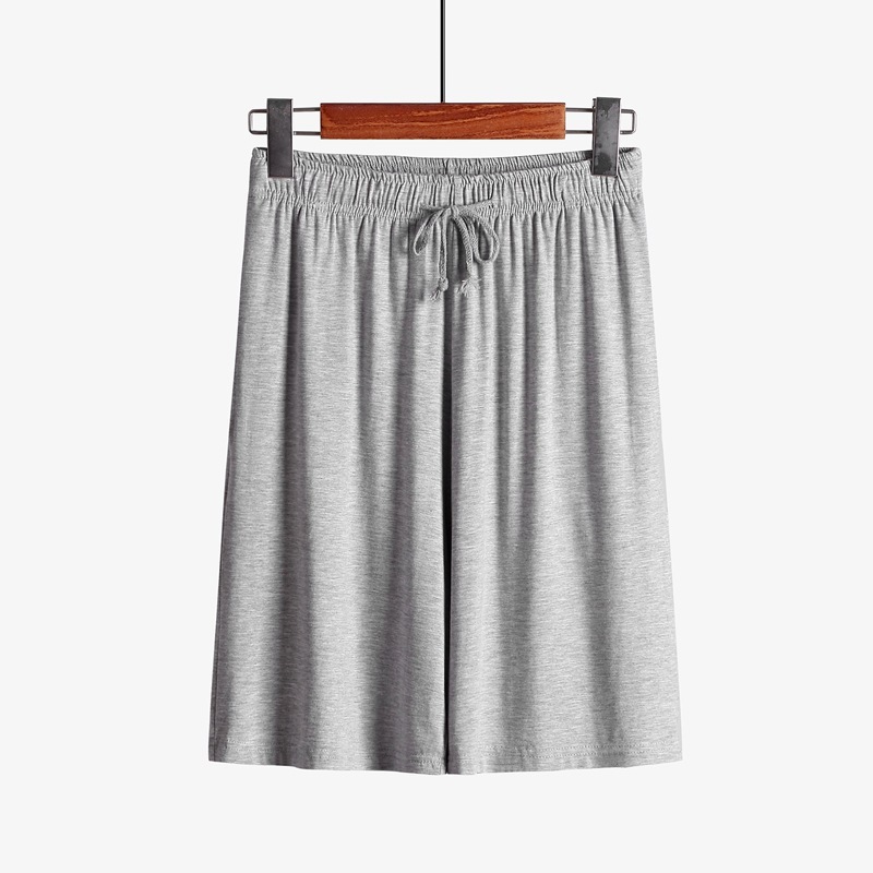 Plus Size 4XL Men Summer Solid Soft Sleeping Shorts Mens Sleepwear Casual Sleep Pants Loose Comfortable Sleep Bottoms Homewear