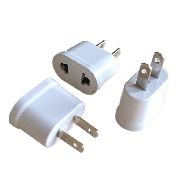 EU US USA EURO Europa Travel Power Plug Adapter Oplader Converter VS converter Wit: 5PCS / US