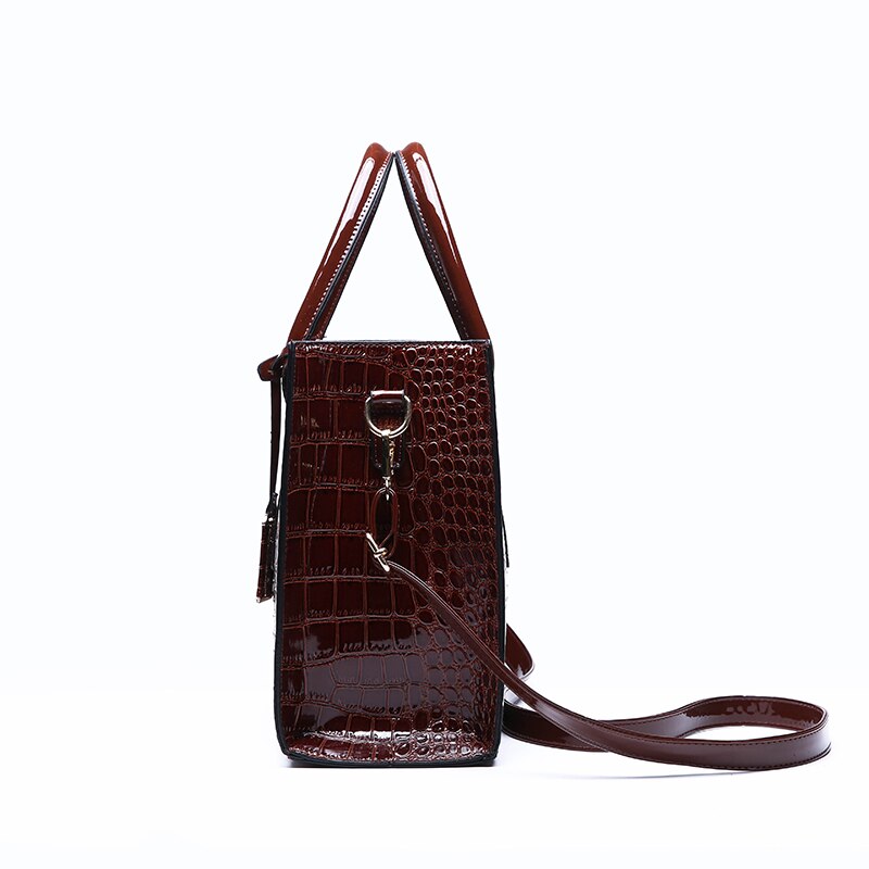 Ansloth luxe femmes sac haut tendance-poignée sacs Crocodile motif cuir verni sacs à main classique femmes sac à bandoulière HPS361