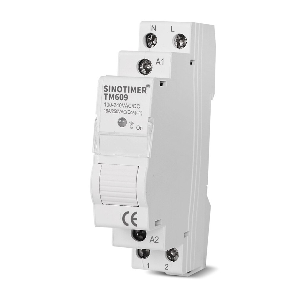 TM609 Smart Wireless Remote Control WiFi Timer 100-240V 16A Rail Timer Switch Household WiFi Timer Works with Tuya APP