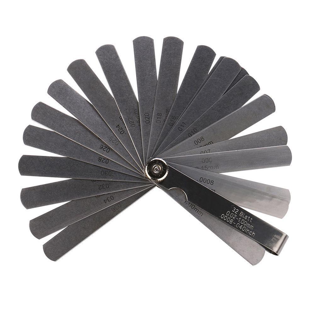 Sistema Métrico británico medidor de espesor de 0,02-1,0mm, 32 unidades