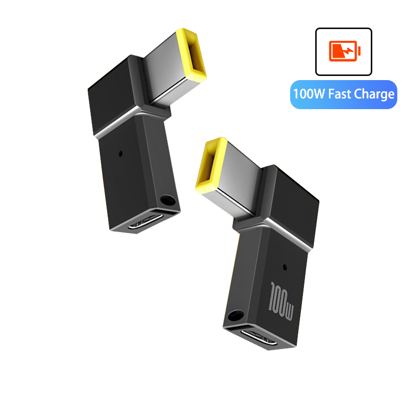​PD 100W USB Type C Female to DC Male Adapter for Lenovo ThinkPad USB-C Fast Charging Cable Converter Square PD Plug