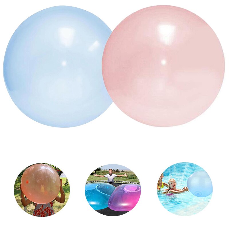 TPR Children&#39;s Toy Bouncy Transparent Bubble Ball Inflatable Water Injection Big Ball Swimming Pool Beach Outdoor Toy