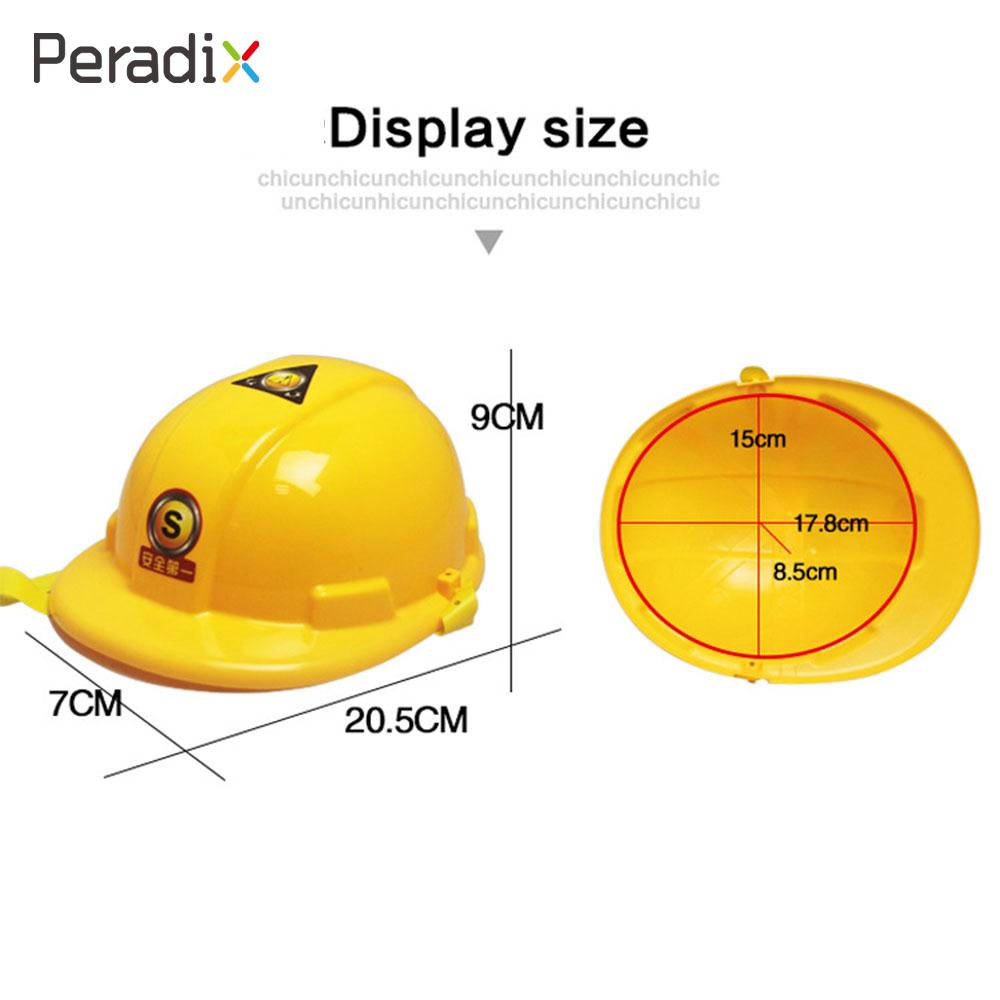 Kids Yellow Simulation Safety Helmet Pretend Role Play Hat Toy Construction Funny Gadgets Kids Children Safe