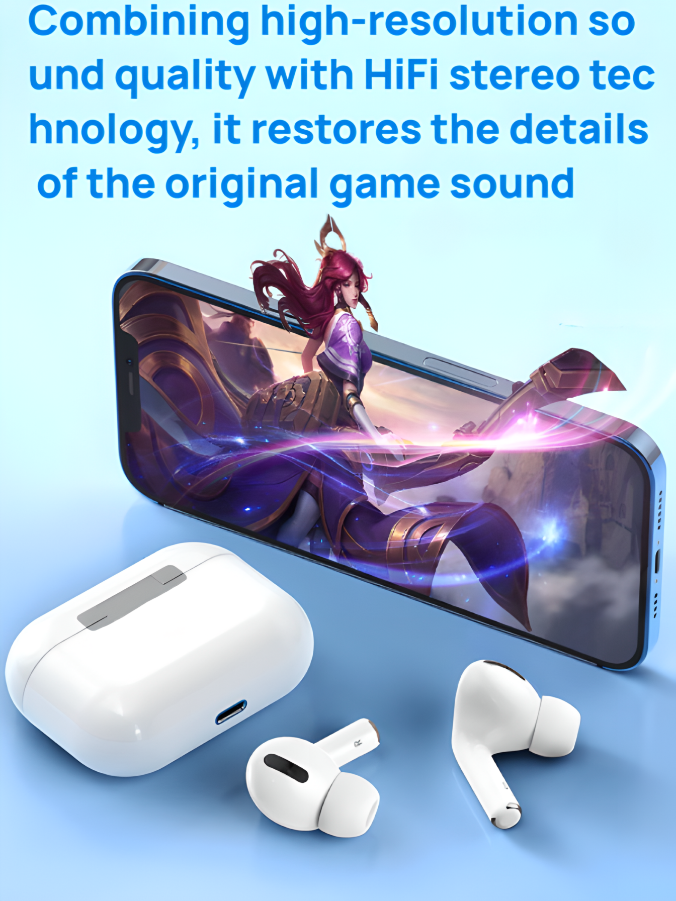In-ear Bluetooth wireless headset, true wireless headset (earplug),Compatible with Apple, Android, and computers.