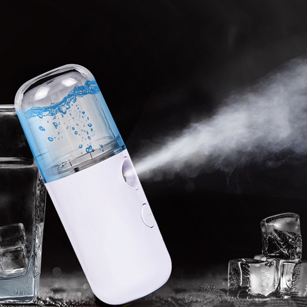 Nanomist Handheld Facial Humidifier Mist Steamer Portable Handheld Cool Mist Facial Humidifier Steamer Hydrating Beauty Device