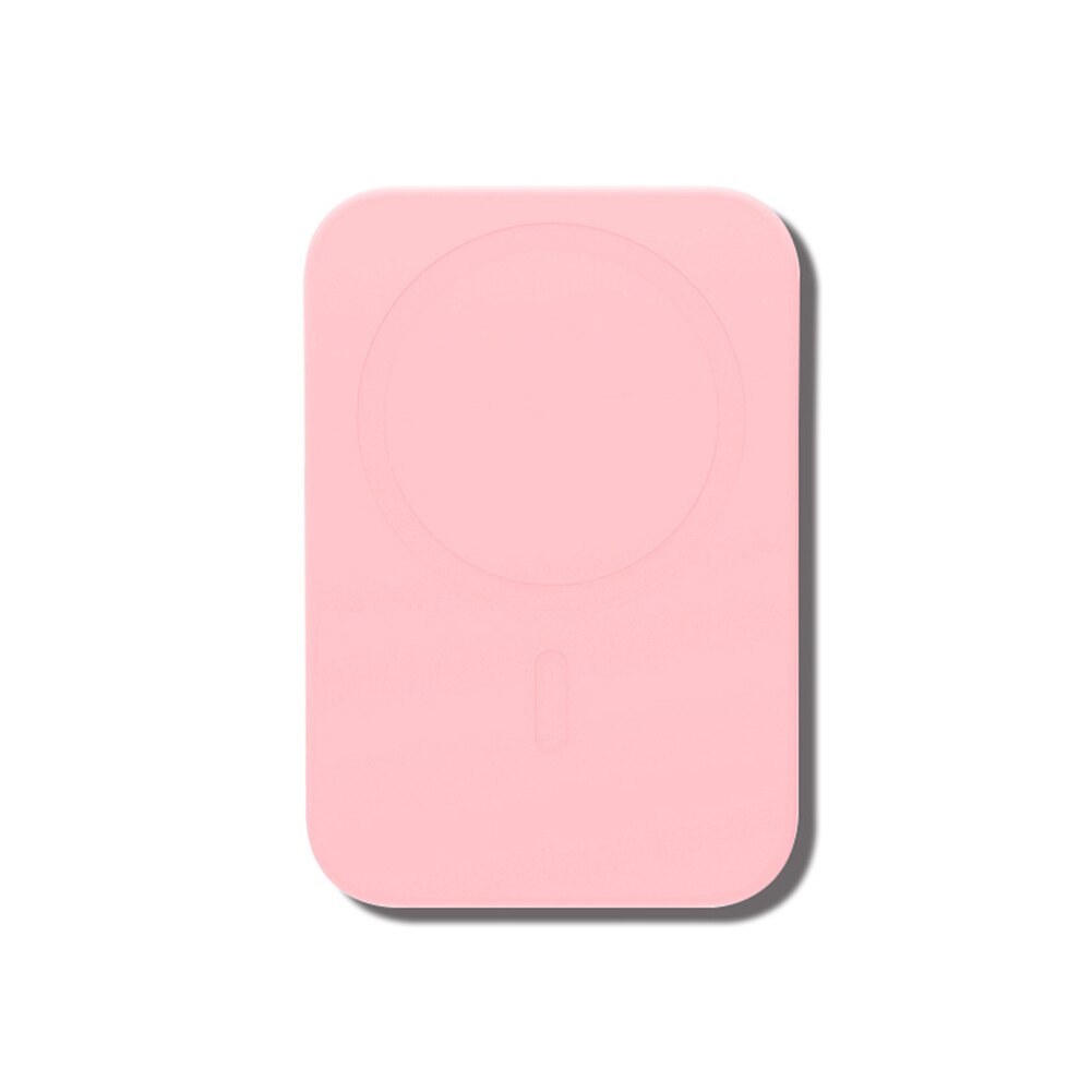 Shockproof Battery Case Silicone Power Bank Protective Case for Apple External Battery Protective Case: Pink