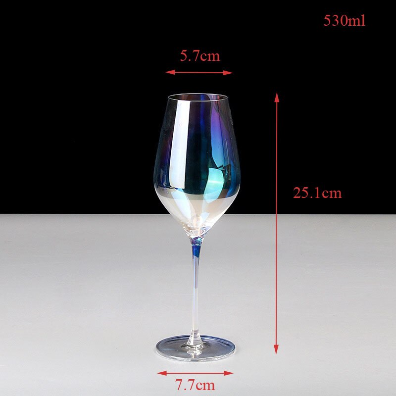 Lead free crystal glass cup handmade rainbow cup Cocktail glasses wine glass champagne glasses wedding glasses home decoration: A3  1pcs