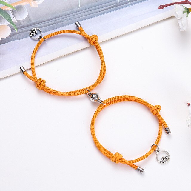 2 pièces Couple aimant personnalité créative Couple Bracelets hommes et femmes charme fille Bracelet bijoux amant saint valentin: WJ0023