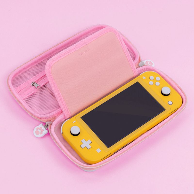 Leuke Kat Poot Opbergtas Voor Schakelaar Lite Console Beschermende Draagtas Voor Lite Game Accessoires