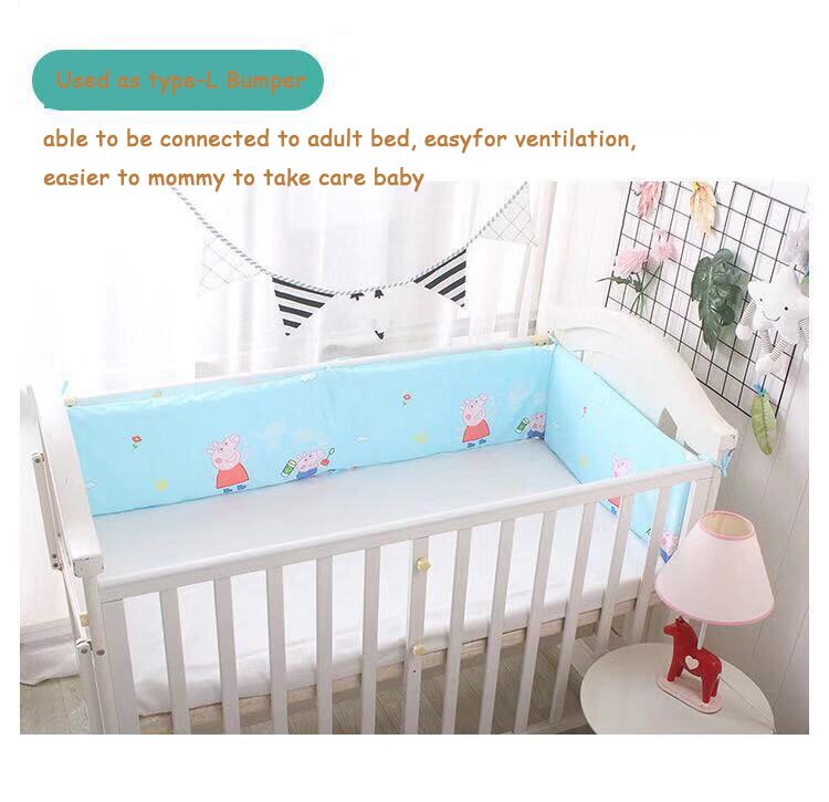 Del bambino Del cotone Letto pad Paraurti Babyy Arredamento Della telecamera 180 centimetri bambino Imbottiture e Paraurti per Culle impostato Nusury Cuscino di Protezione per del bambino