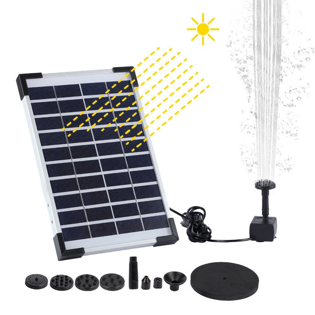 1PC ABS Solar Water Panel Power Geyser Pump Kit Pool Garden Pond Watering Submersible fontanna solarna фонтан для пруда#40