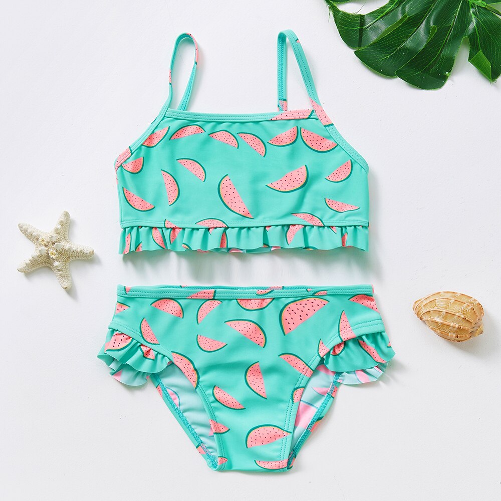 2~8Year Toddler Baby Girls Swimsuit Watermelon print Girls Swimwear Kids Swimwear Swimming suit for Kid girls: 2-3Years