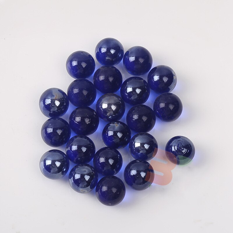 20PCS 16mm Glass Marbles Balls Clear Pinball Machine Charms Home Fish Tank Decoration Vase Aquarium Toys for Kids: Blue