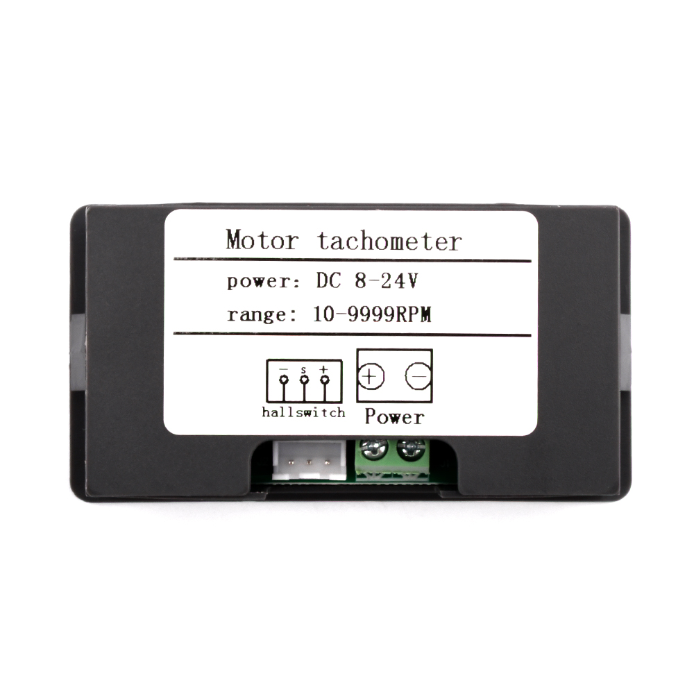 DC8-24V Digitaler Drehzahlmesser 0,56'' 4 Bits LED Halle Näherungsschalter Sensor NPN 12V 24V Tachomete setzt Geschwindigkeitsmesser 10-9999RPM
