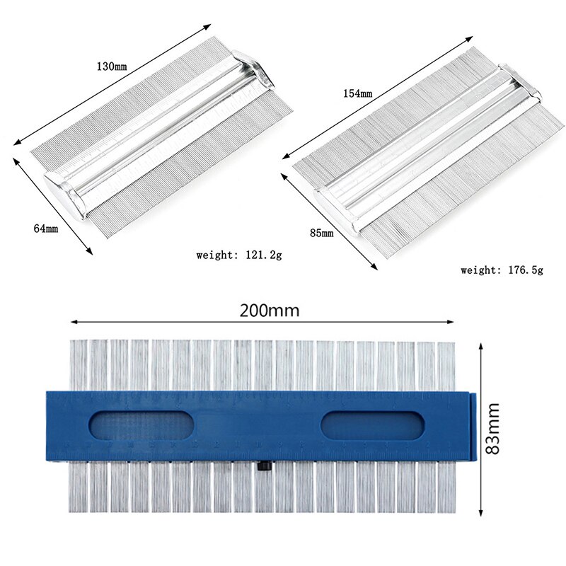Steel Contour Profile Gauge Multi-function Metal Contour Gauge Shape Duplicator Precisely Copy Irregular Shapes Measure Ruler
