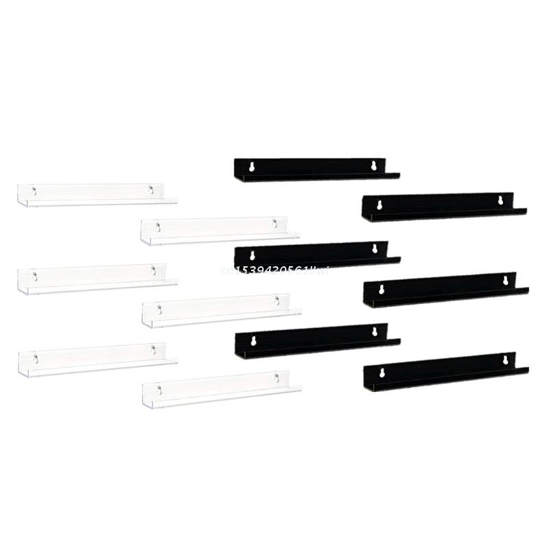 6 Pcs 2 Kleuren Acryl Display Kleine Planken Dikke Drijvende Plank Zal Niet Vallen-Off