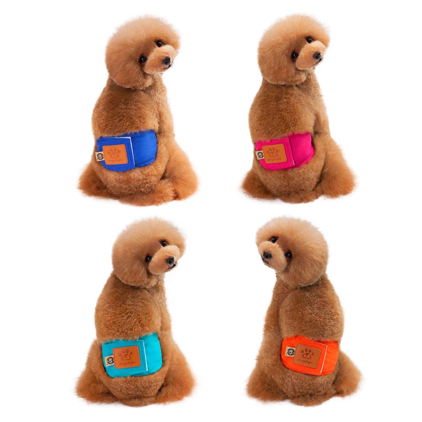 4 Pack Male Dog Wraps Reusable Dog Diapers Male Belly Band Washable Diapers