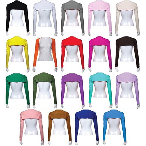 Vrouwen Solid Katoen Stretch Een Stuk Schouder Mouw Zon Arm Cover