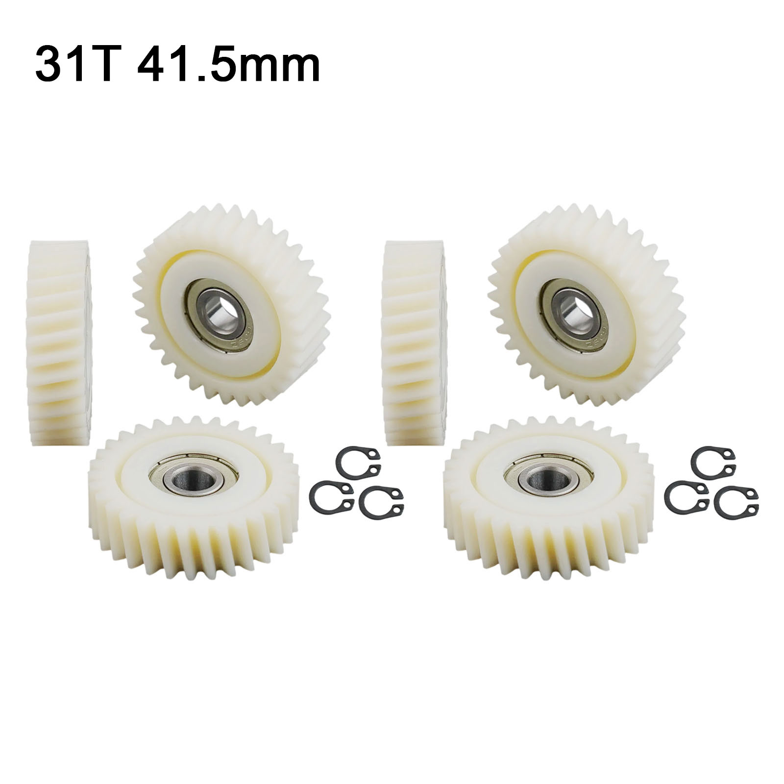 Kit d'embrayage d'engrenage de moteur de vélo électrique, nylon pour engrenage hélicoïdal, engrenage planétaire de moteur de moyeu, roulement 608, accessoire de cyclisme, 31T, 35T, 36T, 6 pièces