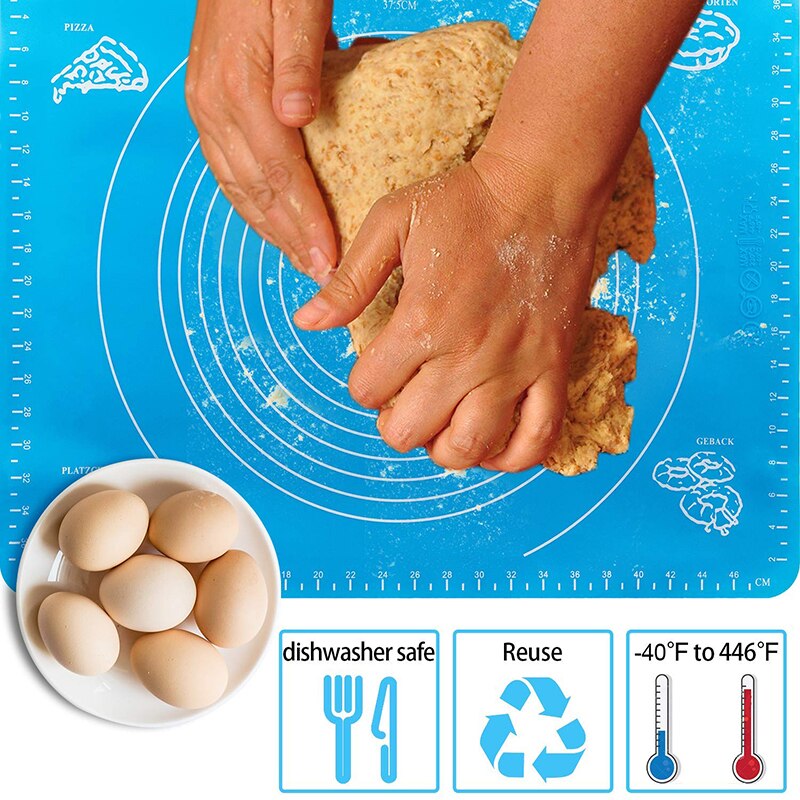 Antihaft Silikon zurück Skala matt Ofen rollen Teig Pad Lebensmittel Klasse Backen rollen Fondant Gebäck Matten Kuchen Kochen Werkzeug Neue