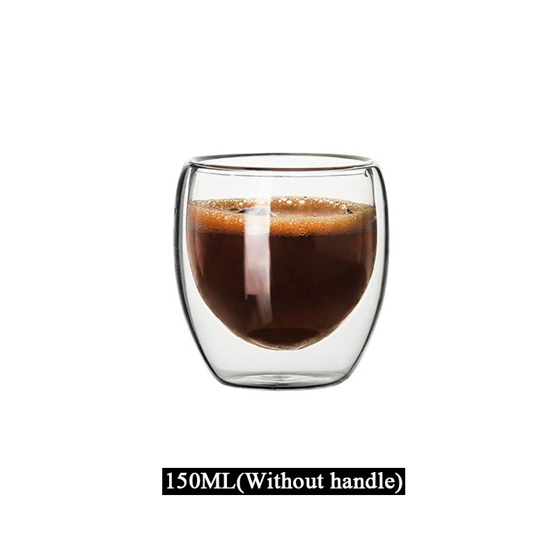 80-650ml podwójna ściana szklany kubek odporny na herbatę kufel do piwa kawa mleko sok z cytryny kubek Drinkware Lover filiżanki do kawy prezent kreatywność: B 150ML