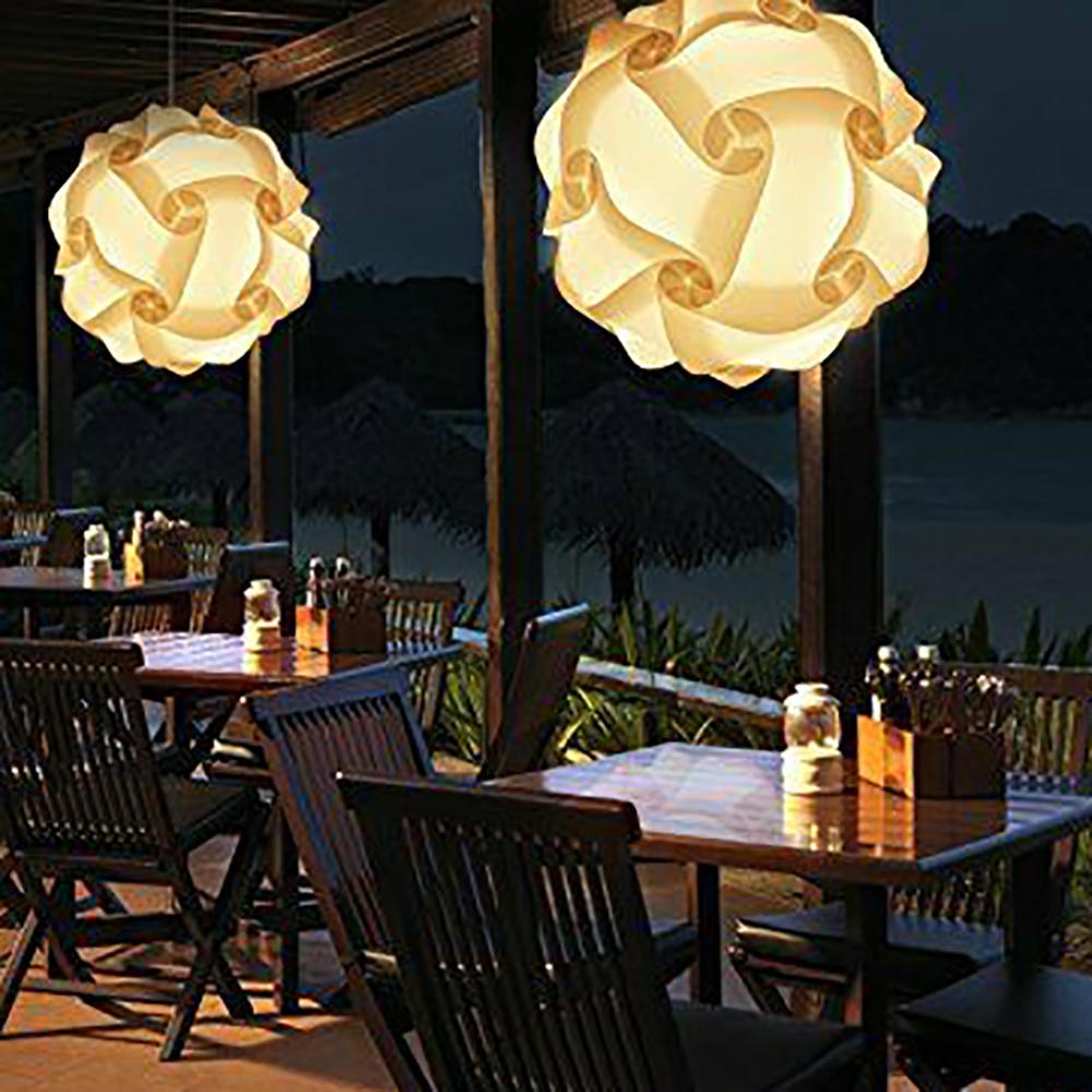 Diy pussel lampskärm pussel ljus lampa modern lampskärm lampskydd tak ljuskrona hängande ljus kåpa