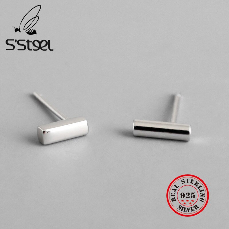 S'steel Kleine Sutd Oorbel 925 Sterling Zilveren Oorbellen Voor Vrouwen Beknopte Earing Pendientes Plata De Ley 925 Mujer Fijne Sieraden