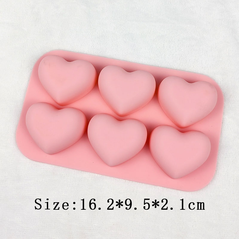 Molde de silicona en forma de corazón pequeño para pasteles, moldes de repostería de Chocolate, decoración para hornear DIY, molde de epoxi de cristal de cubitos de hielo de cocina, 55: Caqui oscuro