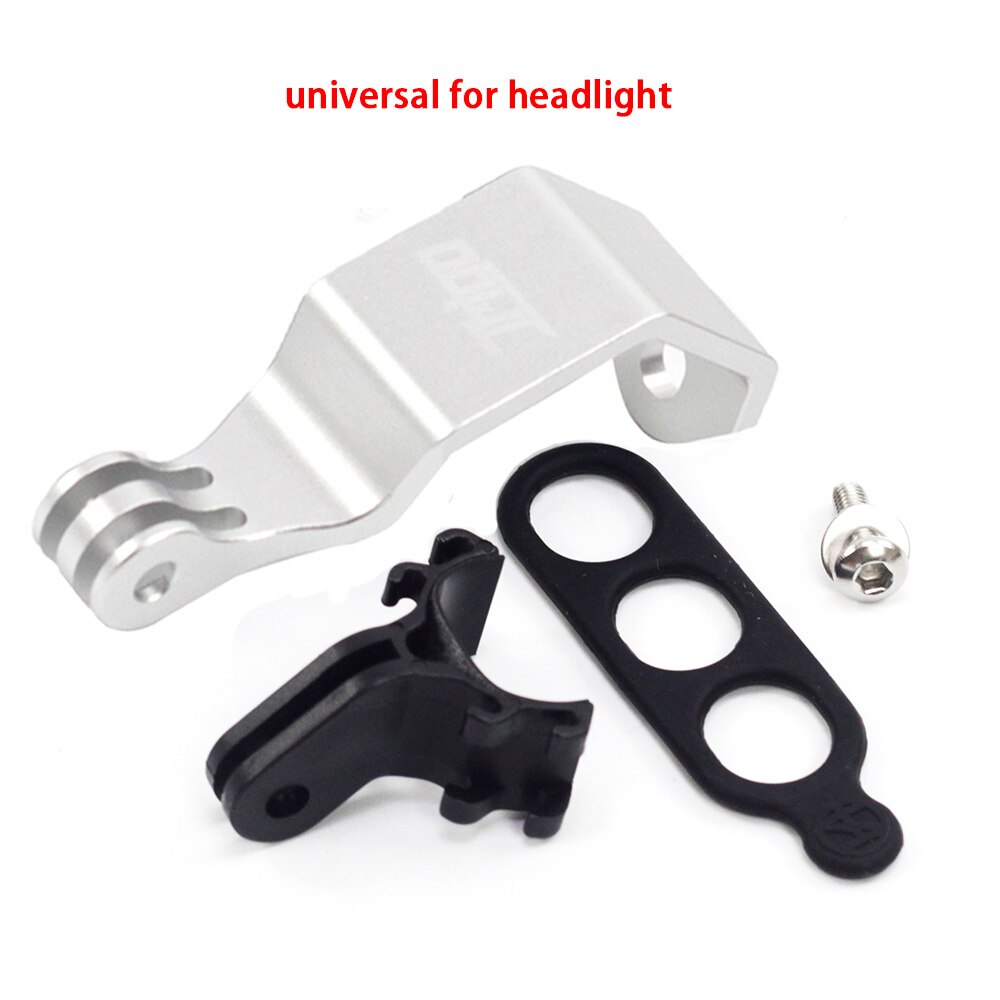 Fietskoplamphouder voorvork sportcamerahouder voor brompton 3 sixty opvouwbare fiets racefiets gopro cateye gaciron niterider: Zilver universeel