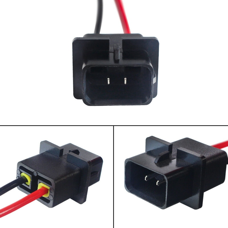 GTinthebox 2pcs P13W PSX26 Male Socket Extension Wiring Harness Adapter For DRL Headlights