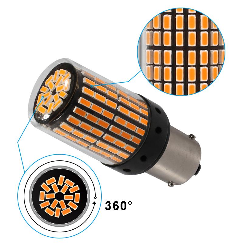 BAU15S Amber 144smd LED Turn Signal Indicator Ligh... – Grandado