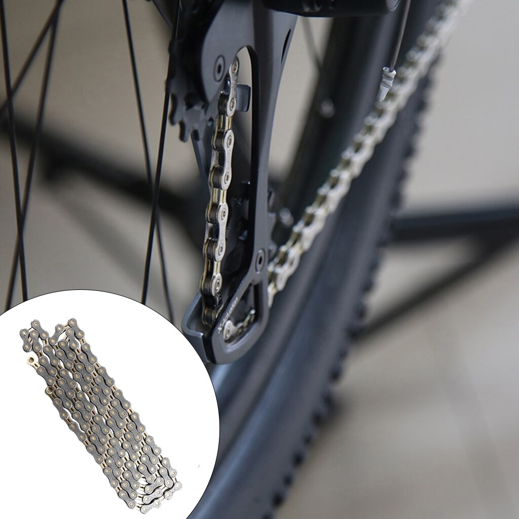 Sturdy Carbon Steel 8-12Speeds Bike Chain MTB Road Bicycle Chains Link Parts: Gray 10S