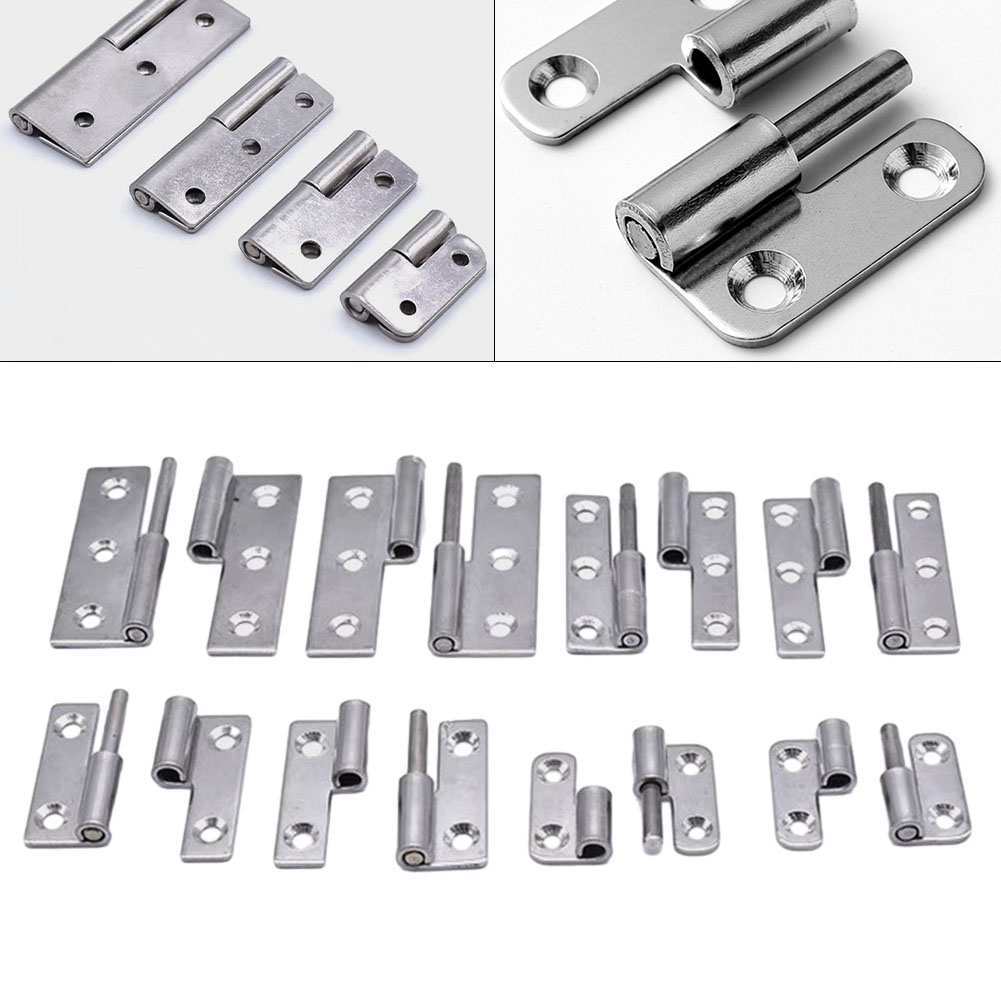 Detachable Hinge 2/2.5/3/4 Inch Stainless Steel Flag Shape Hinge For Aluminum Door Bathroom Slip Joint Removable Hinge Hardware