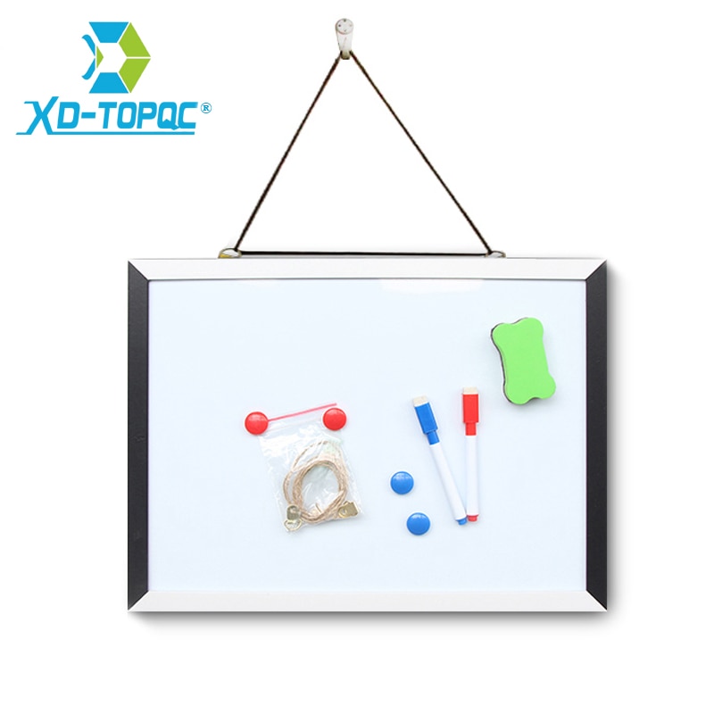 XINDI 30*40cm Magnetic Whiteboard MDF Black &amp; White Frame Wooden Drawing Board Home Decorative Notice Boards WB08