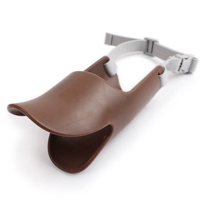 Puppy huisdier hond muilkorf anti-bijt blaf muilkorf kwaken eendenbek zacht siliconen stop huisdier hond likwonden mondkapje hond product: Koffie / M